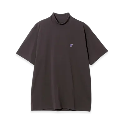 NEEDLES S/S Mock Neck Tee - Poly Jersey "Brown"