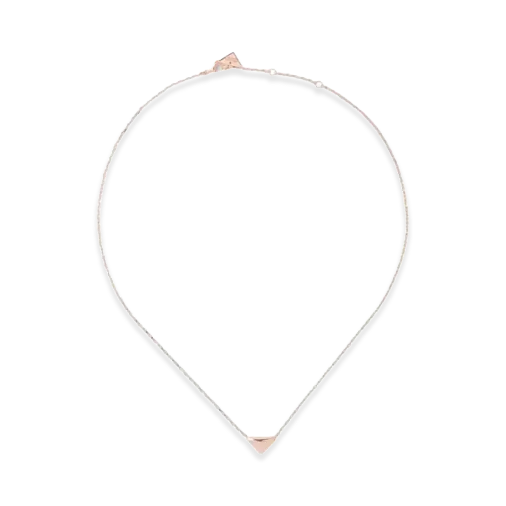 PRADA Eternal Gold Necklace in Pink Gold with Nano Triangle Pendant
