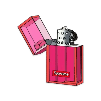 Supreme Tsubota Pearl Hard Edge Lighter "Pink"