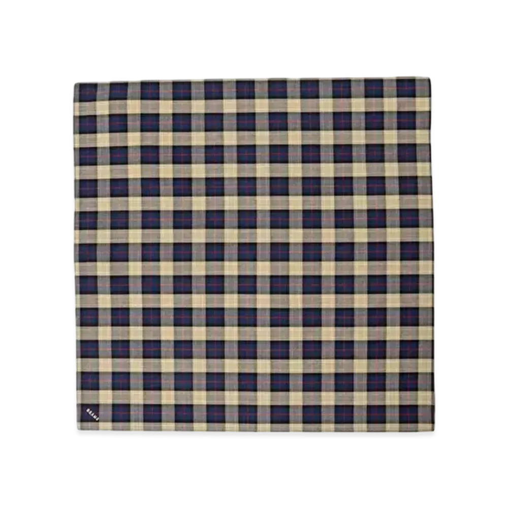 BEAMS Tartan Check Handkerchief "Camel"