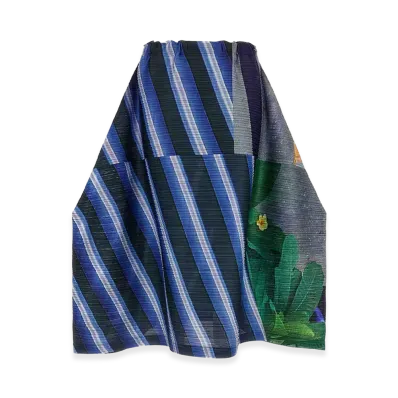 PLEATS PLEASE ISSEY MIYAKE Women's City Collage Skirt "Blue"