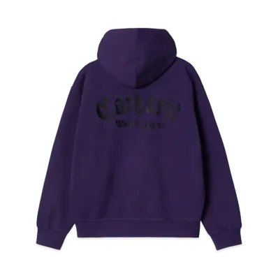 Carhartt Hooded Onyx Script Sweat "Tyrian/Black"