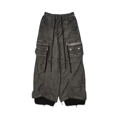 T.C.R BY TOUCHER T.C.R TRANSFORM LAYERD BAGGY PANTS "BLACK"
