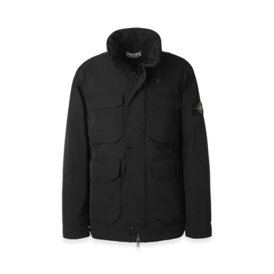 Stone Island Hooded Padded Blouson 43626 Polyester Micro Twill "Black"
