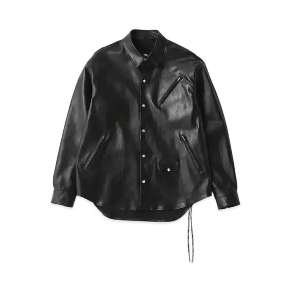 mastermind WORLD Leather Shirt "Black"