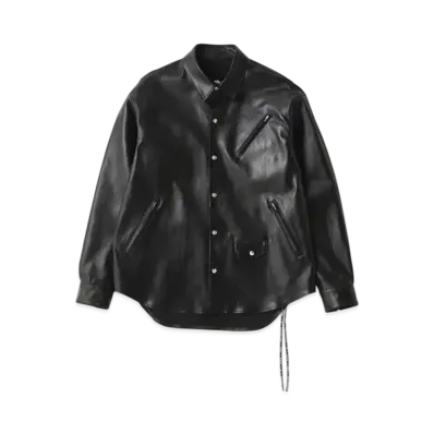 mastermind WORLD Leather Shirt "Black"