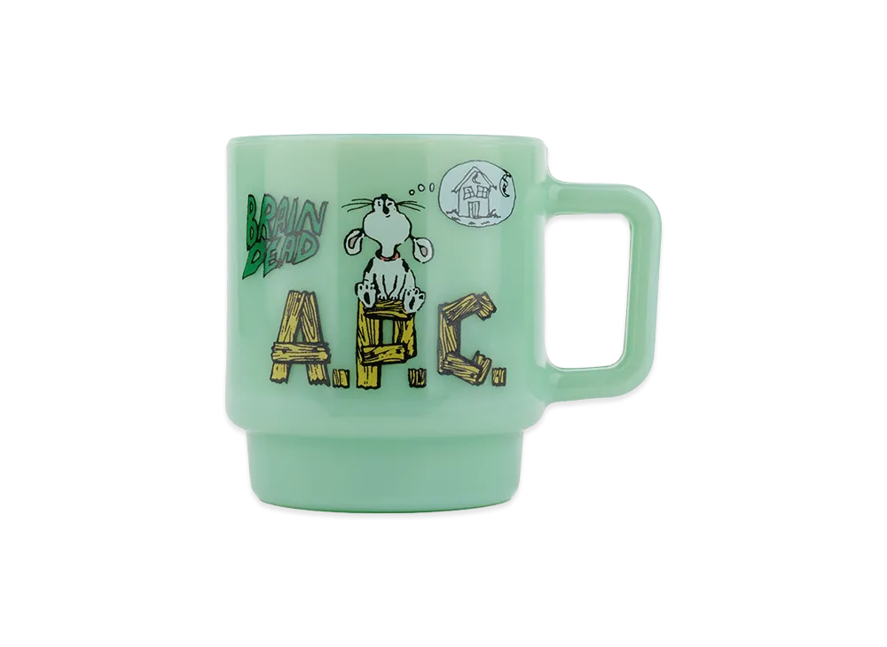 A.P.C. x Brain Dead Milk Glass Mug "Jade"