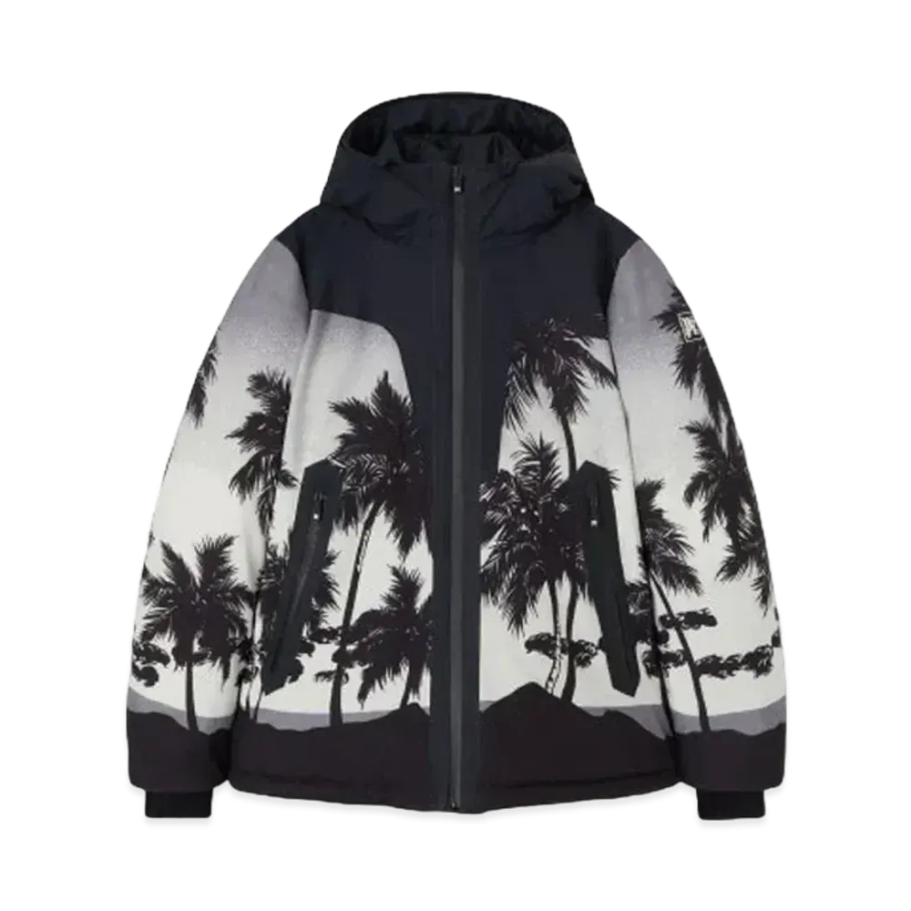PALM ANGELS Palms Ski Padded Jacket "Light Grey"