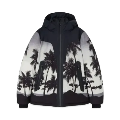 PALM ANGELS Palms Ski Padded Jacket "Light Grey"