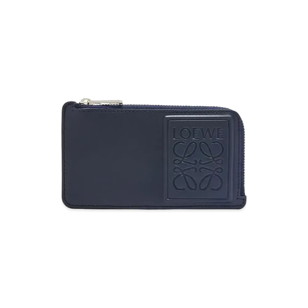 LOEWE Coin Cardholder in Satin Calfskin "Deep Navy"