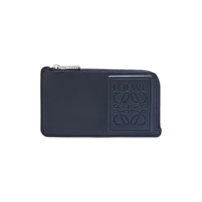 LOEWE Coin Cardholder in Satin Calfskin "Deep Navy"