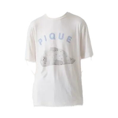 GELATO PIQUE Homme Cool Sensation To The Touch Seal One-Point T-Shirt "Off White"