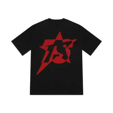 TRAPSTAR TS Star Print Tee "Black/Red"