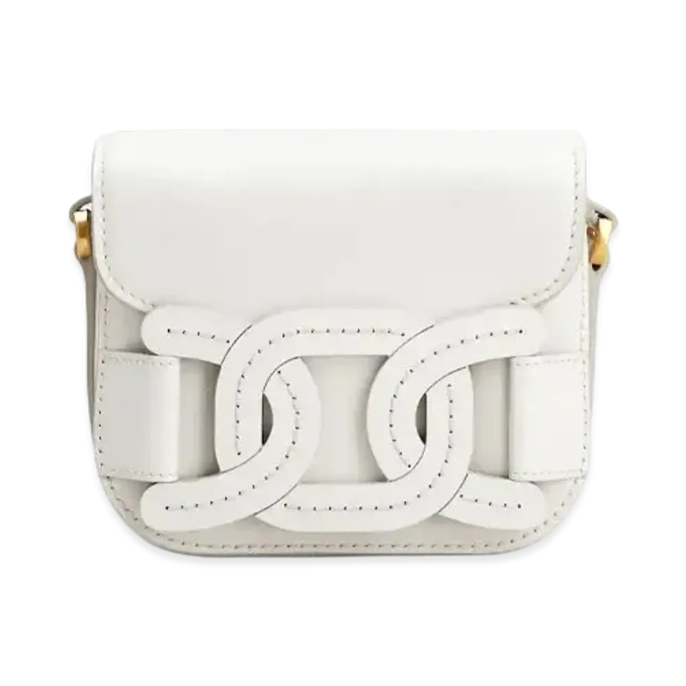 TOD'S Crossbody Bag In Leather Mini "White"