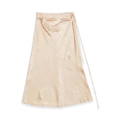 Acne Studios Satin Wrap Skirt "Shell Beige"