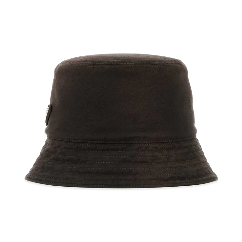 PRADA Cotton Bucket Hat "Brown"