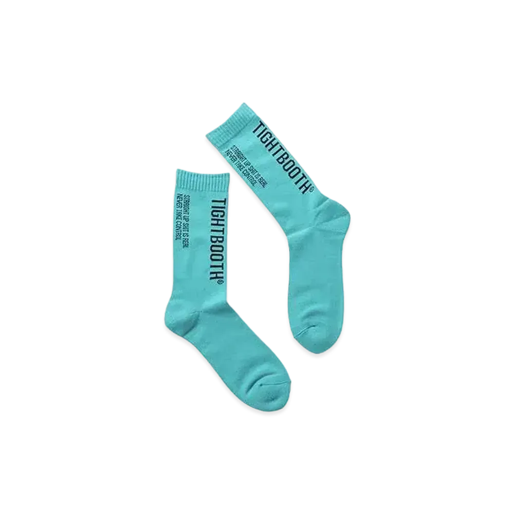 TIGHTBOOTH Label Logo Socks "Turquoise"