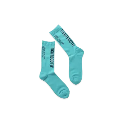 TIGHTBOOTH Label Logo Socks "Turquoise"