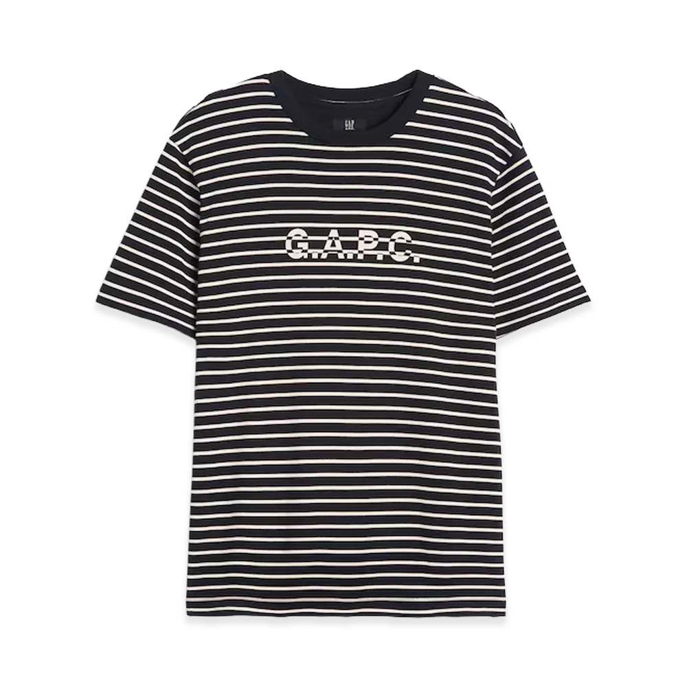 Gap x A.P.C. Logo Stripe T-Shirt "Blue/White Stripe"