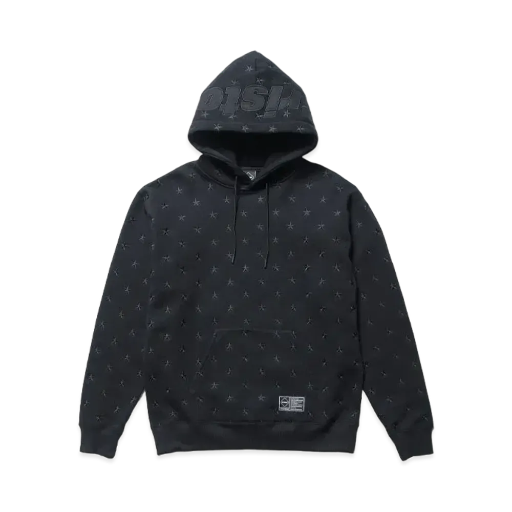 F.C.Real Bristol All Over Star Sweat Hoodie "Black"