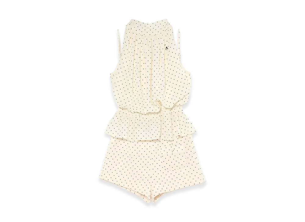 ANDMARY Women's Dot Balloon Blouse Set Up "Ivory"