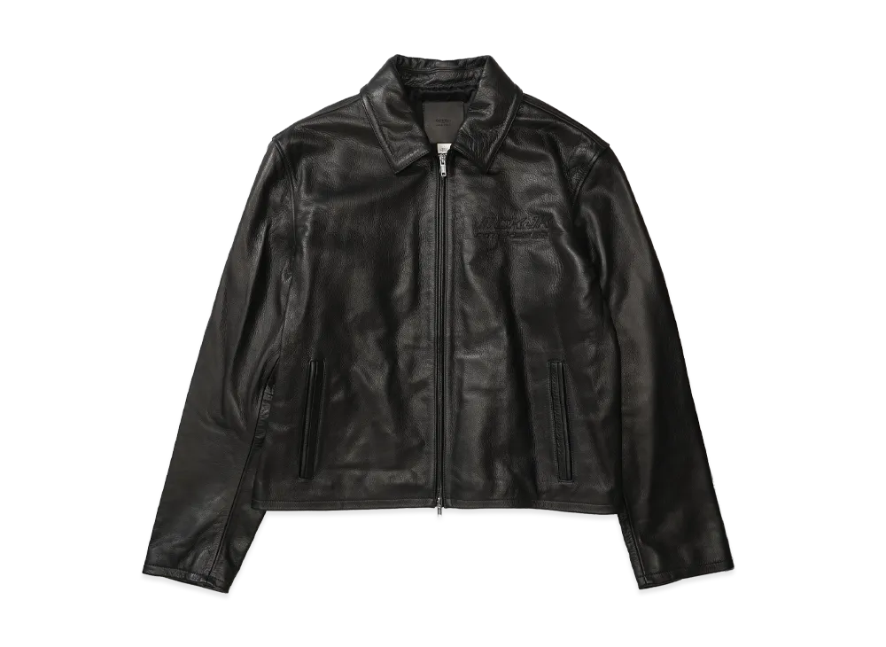 Calvin Klein x Jung Kook of BTS Leather Racer Jacket "Black"