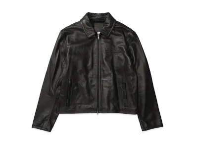 Calvin Klein x Jung Kook of BTS Leather Racer Jacket "Black"