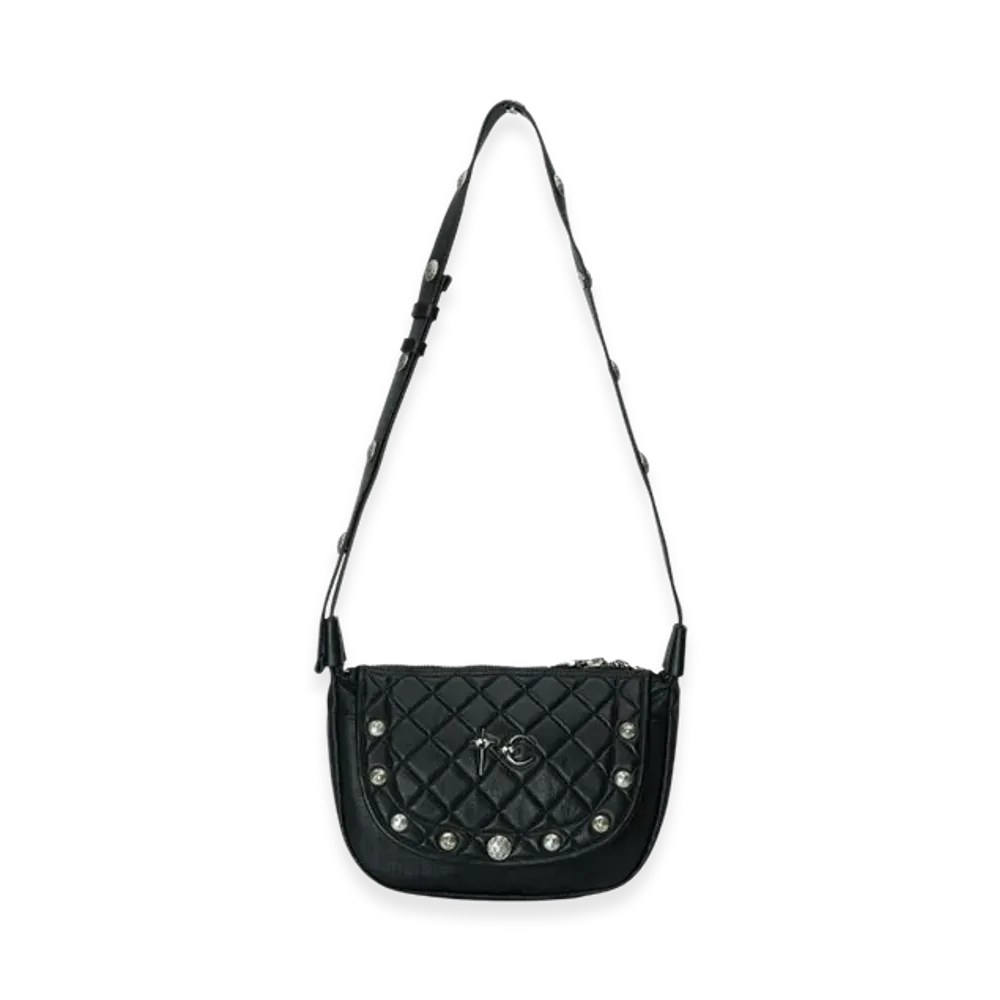 THUG CLUB Chopper Quilted Mini Messenger Bag "Black"