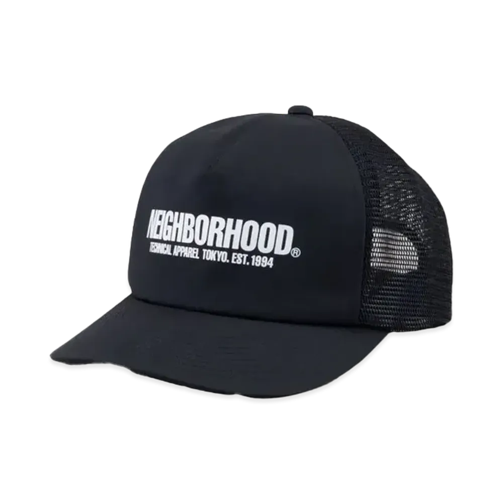 NEIGHBORHOOD Logo Print Mesh Cap "Black"