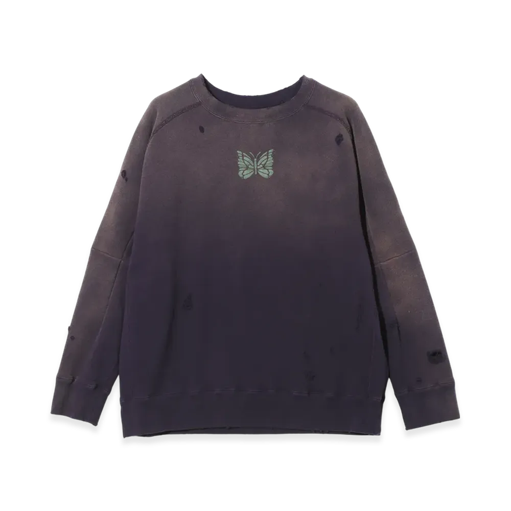 NEEDLES Deconstructed Sweat Shirt - Cotton French Terry "Black"