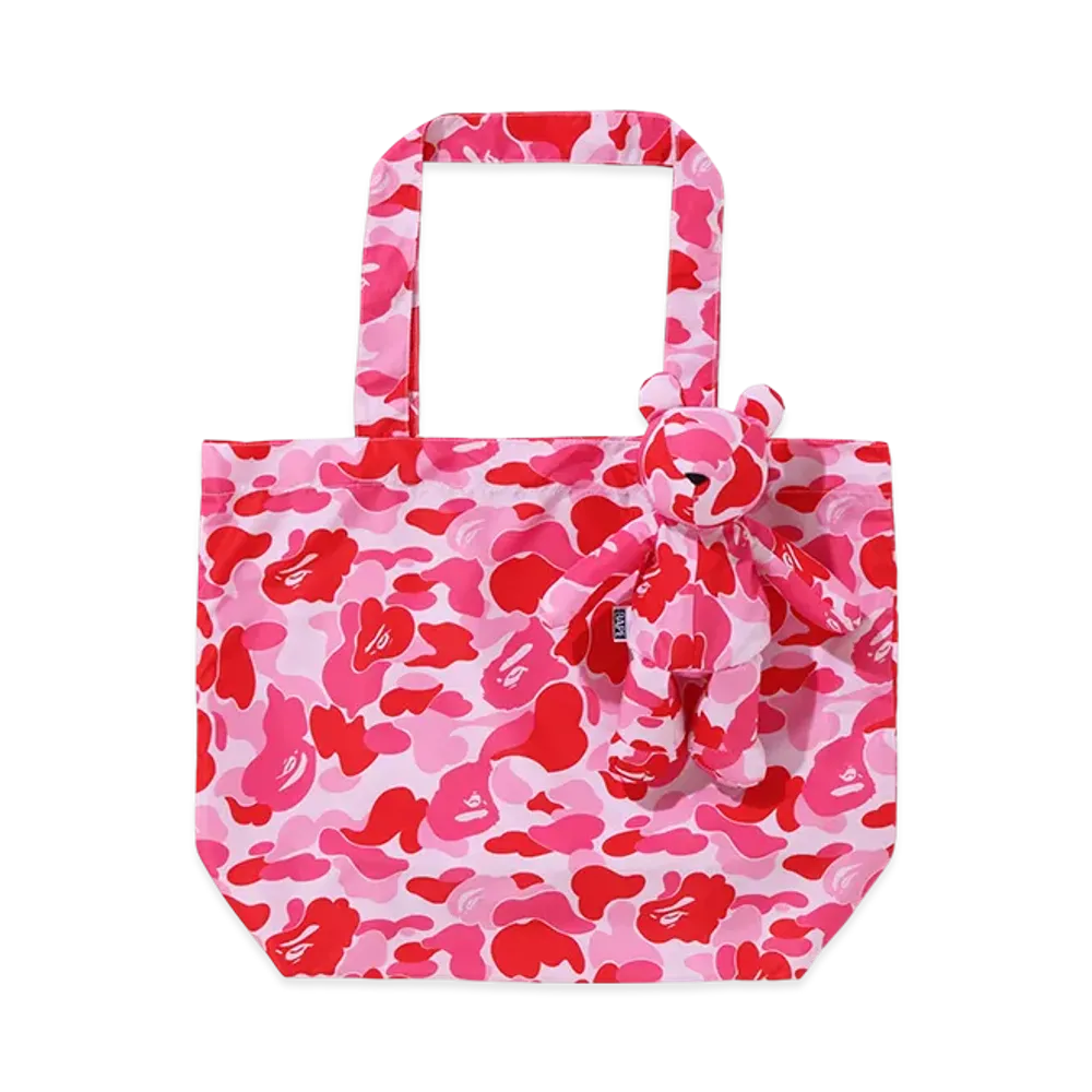 A BATHING APE Bear Eco Bag (S) M Travel "Pink"