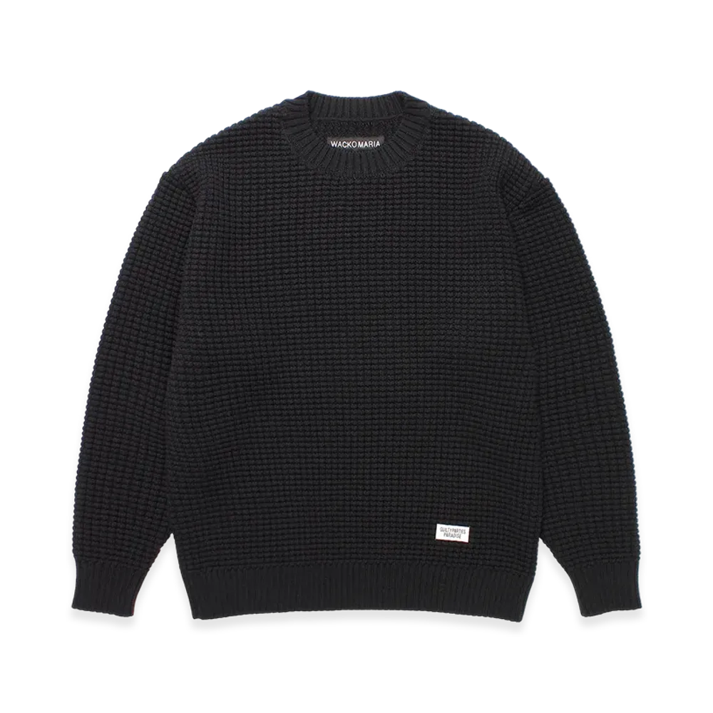 WACKO MARIA Waffle Knit Sweater "Black"