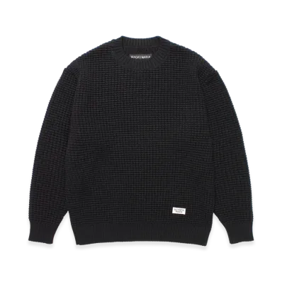 WACKO MARIA Waffle Knit Sweater "Black"