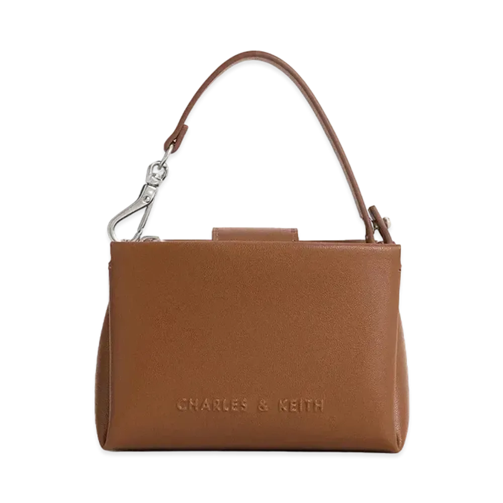 CHARLES & KEITH Bothy Top Handle Pouch "Brown"