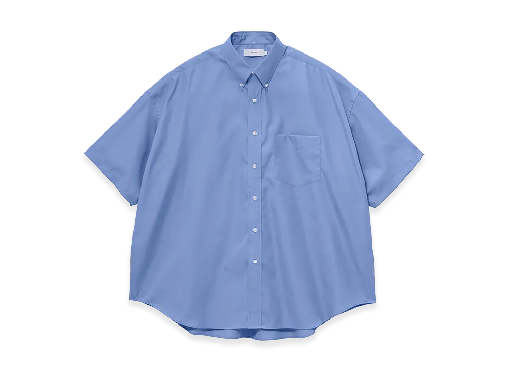 Graphpaper Easy Care Poplin S/S Oversized B.D Shirt "Blue"