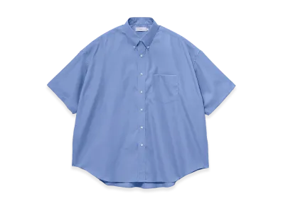 Graphpaper Easy Care Poplin S/S Oversized B.D Shirt "Blue"