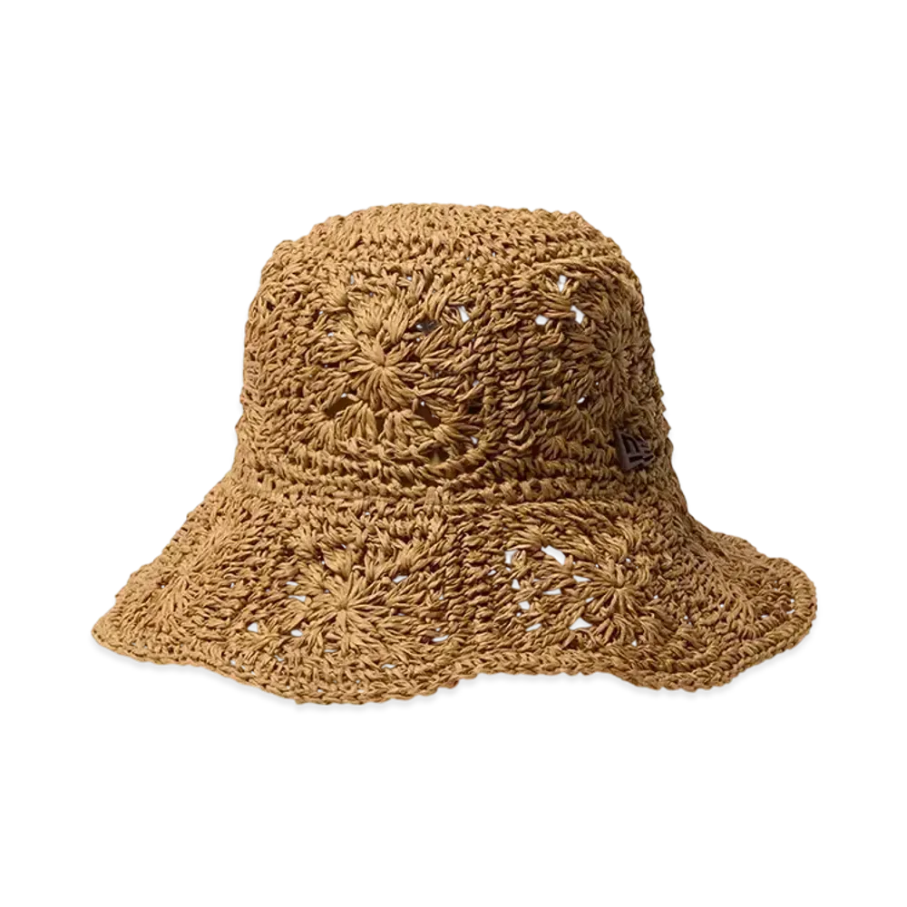NEW ERA Adventure Wide Brim Paper Crochet Hat "Beige"