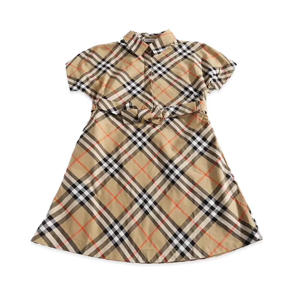 Burberry Kids KG2 Giulietta B Check Dress "Beige"