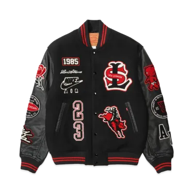 Nike Jordan x Levi's Varsity Jacket "Black/Red"