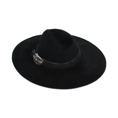 Chrome Hearts Fedora Classic Oval Leather Band Hat "Black"