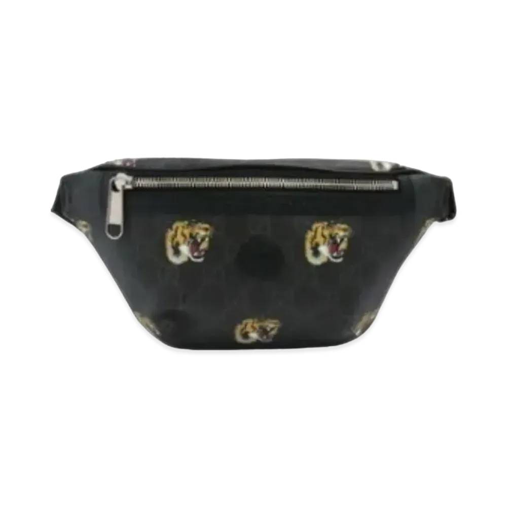 GUCCI GG Supreme Tiger Waist Bag "Black"