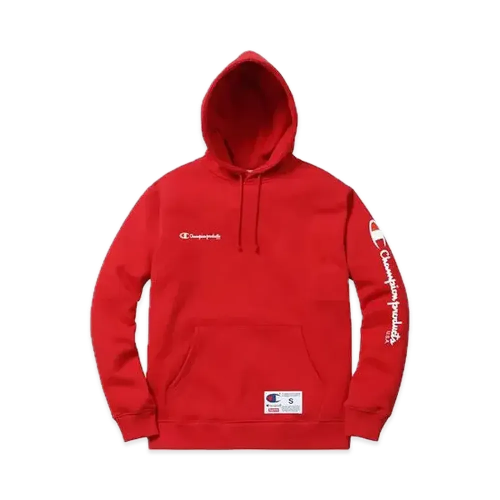 Supreme x Champion Hooded Sweatshirt "Red"