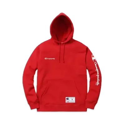 Supreme x Champion Hooded Sweatshirt "Red"