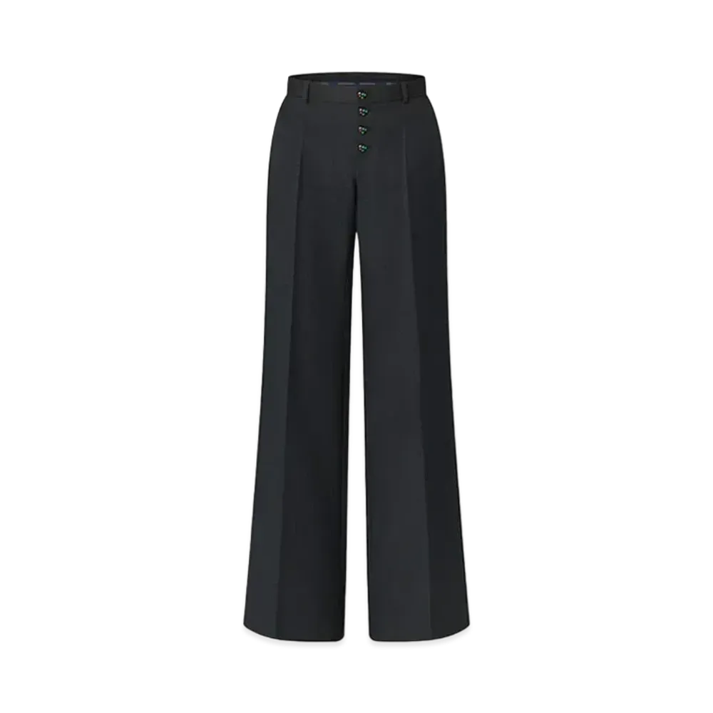 Louis Vuitton x Yayoi Kusama Technical Gabardine Pants Painted Dots "Noir"