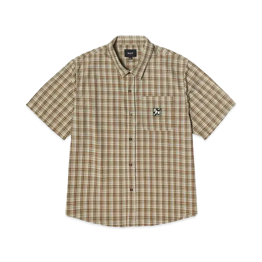 HUF H Star Plaid Shirt "Putty"