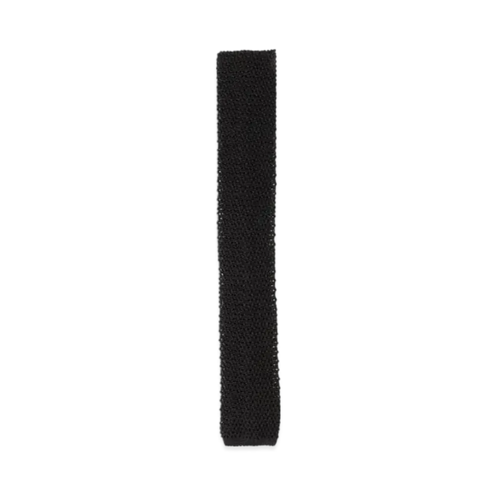 BEAMS Silk Knit Tie Solid "Black"