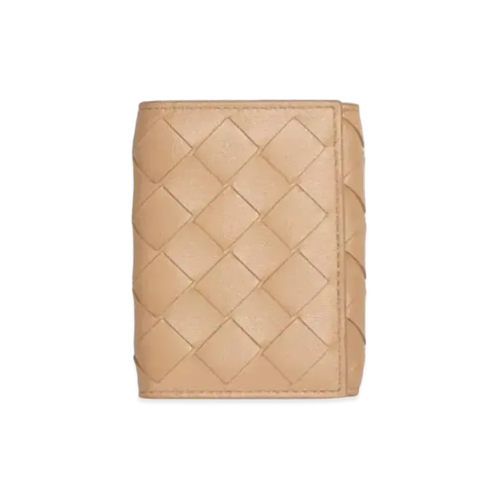 Bottega Veneta Trifold Flap Wallet "Almond"