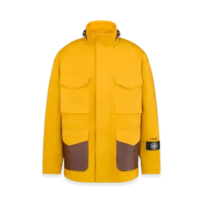 Dior x Stone Island Cotton-Blend Satin Jacket "Yellow"