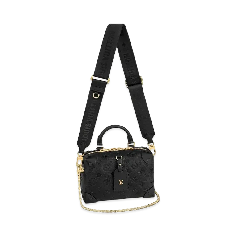 Louis Vuitton Monogram Empreinte Leather Petite Malle Souple "Noir"