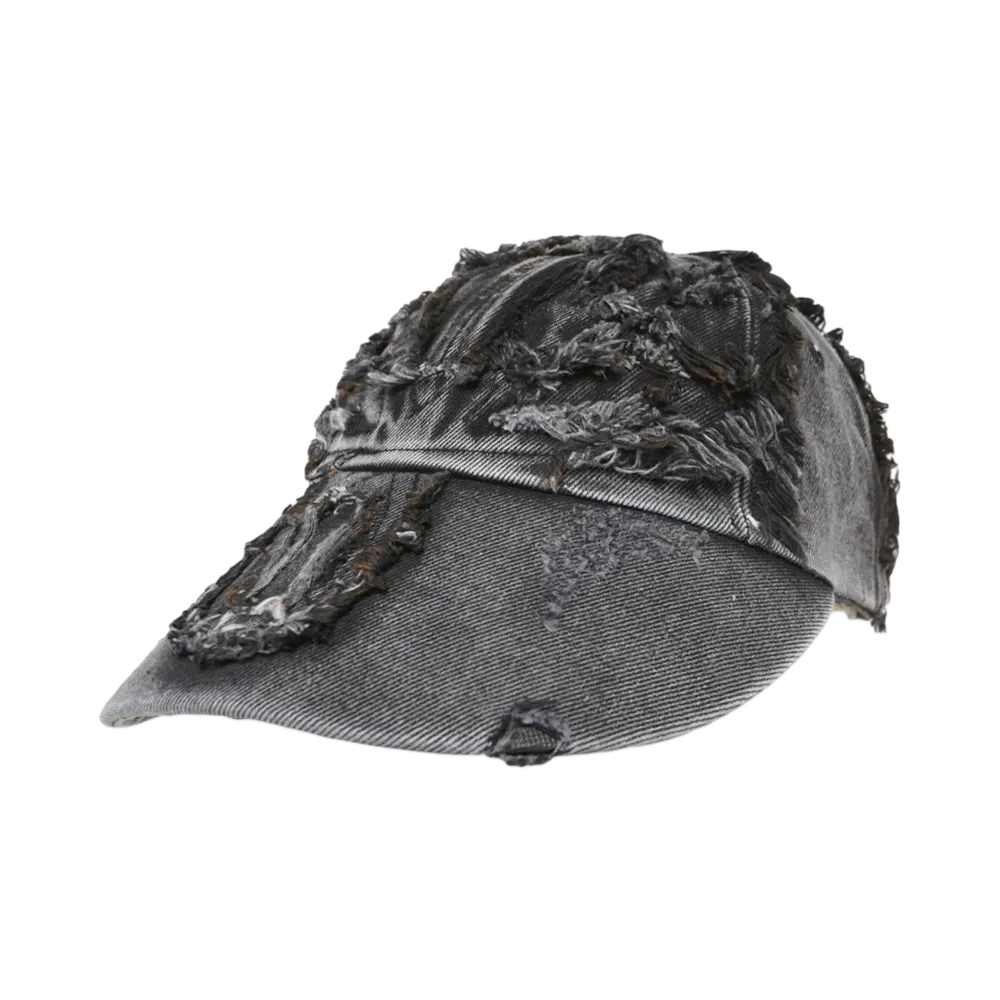 SURGERY clover patched denim cap "BLACK"